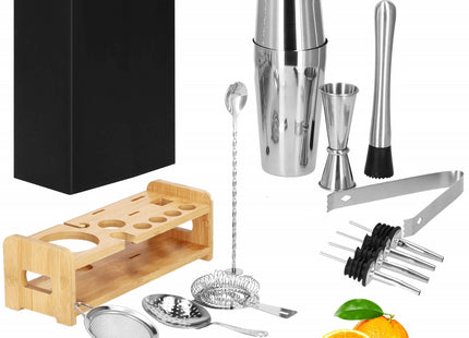 Cocktail Set | 14-Delige Cocktail Shaker Set | RVS | Zilverkleurig