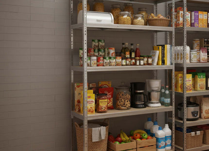 Opbergrek - Stellingkast - 1000 KG - Metaal - Zwart - 205 x 120 x 45 cm