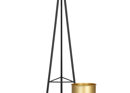 Staande Plantenbak | Plantenbakken | Metaal Zwart/Goud | 95 cm