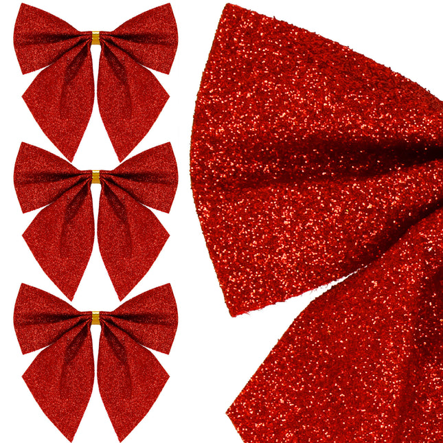 Kerstversiering | Kerstdecoratie Voor Binnen | Kersthanger | Kerststrik | 3 Stuks
