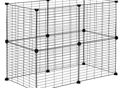 Dierenren | Puppyren | Hondenren | Opvouwbaar | Verstelbaar | 143 x 71 x 46  cm | Zwart