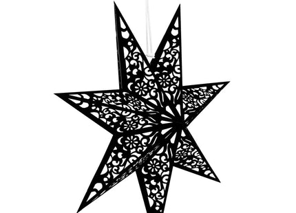 Kerst Ster | Papier | Opvouwbaar | 50 cm | Zwart/Wit