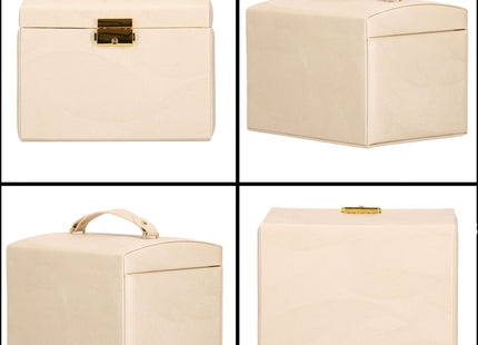 Sieradendoos | Juwelendoos | 3 Lagen | 17,5X13,5X12 CM | Creme