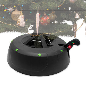 Kerstboomstandaard - Uniek Design - Extra Stevig - 5 Jaar Garantie - Gerecycled Plastic - Zwart - Tot 300 CM - Ø 37 CM