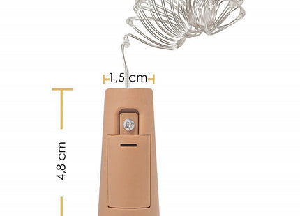 Flesverlichting | 1.9 m | Batterij | 20 LED | Koel Wit