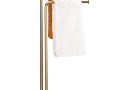 Handdoekrek - Badkamer - Handdoekstang - Handdoekhouder - Dubbel - Metaal- Goud - 80 cm