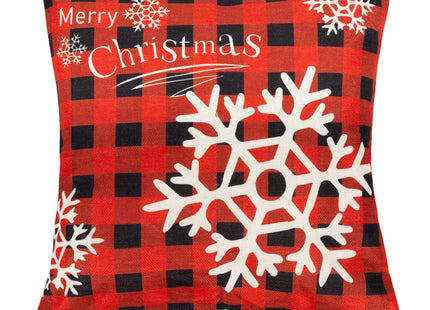 Sierkussenhoes | Kussenhoes | Kussensloop | Woonaccessoires | 40 x 40 cm | 4 Stuks | Kerstpatronen