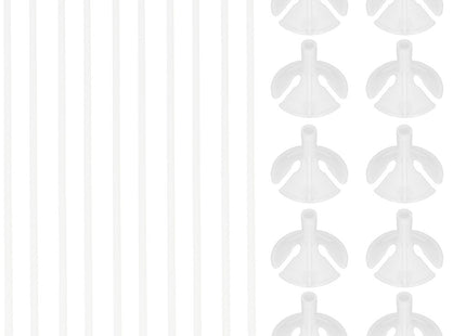 Ballonstokjes | 10 Stuks | Wit