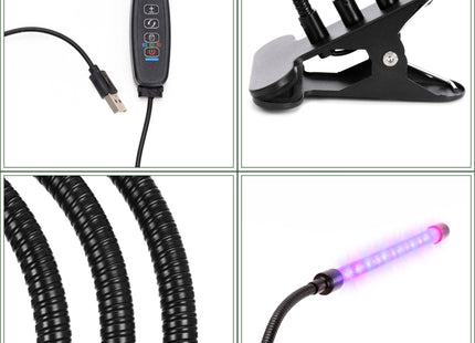 Kweeklamp - Led Voor Planten - Groeilamp - Grow Light - Bloeilamp - Plantenverlichting -  3 Panelen - Met TImer - 60 Led - USB