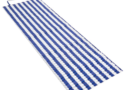 Strandmatras - Opvouwbaar - Kussen - Strepen - 180 X 60 CM - Wit/Blauw