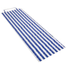 Strandmatras - Opvouwbaar - Kussen - Strepen - 180 X 60 CM - Wit/Blauw