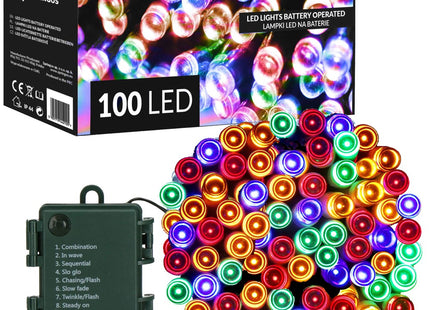 Kerstverlichting | 10,5 m | Batterij | 100 LED | Multicolor