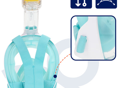Snorkelmasker - Duikmasker - Duikbril - Camerahouder - Snorkel - Face Masker - L/XL - Transparant