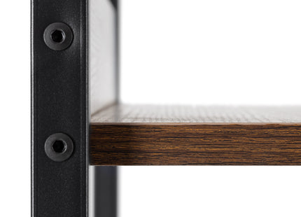 Boekenkast - Metaal - MDF - 4 Etages - Verstelbaar - 124 X 60 X 28 CM - 100 KG