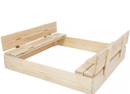 Zandbak - Met Deksel - Met Bank - Inclusief Gronddoek - 98 x 94 CM
