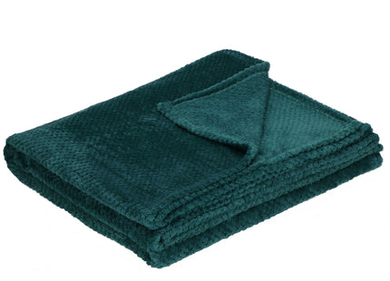 Plaid | Sprei | Deken | 220 x 200 cm | Pluche | Groen