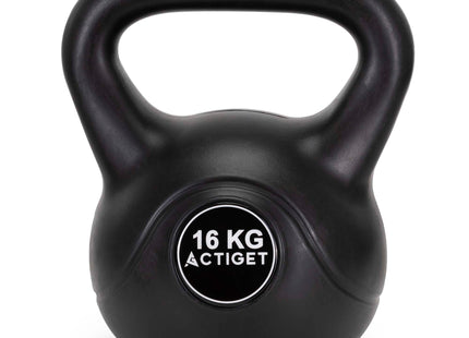 Actiget® Kettlebell | Ergonomische Handgreep | Zwart | 16 kg