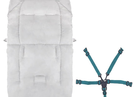 Voetenzak | Voetenzak Buggy | Voetenzak Autostoel | Universeel | 90 cm | Grijs/Blauw
