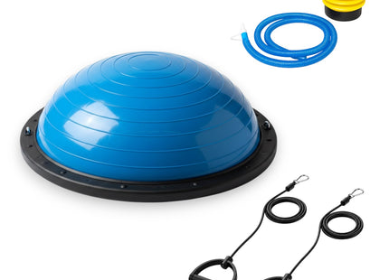 Muntel® - Balanstrainer - Balanskussen - Balansbal - Wiebelkussen - Fitnessbal - Ø 60 CM - Inclusief Weerstandsbanden En Pomp