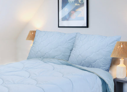 2-in-1 Dekbed - 160 x 200 cm - Blauw- Dekbed zonder overtrek - Anti Allergie & Ademend - All Year Dekbed - Zomerdekbed & Winterdekbed
