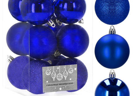 Kerstballen | 12 Stuks | 6 cm | Blauw