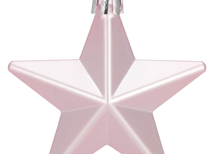 Kerstballen | Sterren | 6 Stuks | Roze