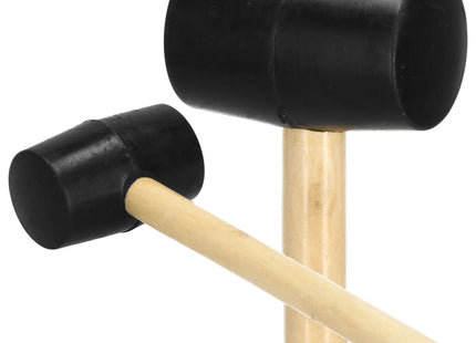 Hamer - Rubberen Hamer - Montagehamer -  Campinghamer - Rubber - Hout - 26 Cm
