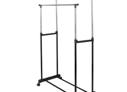 Kledingrek | Op Wielen | 164 cm | 2 Stangen