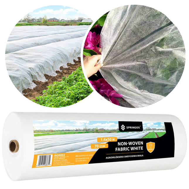 Vliesdoek - Vliesdoek Plantenbescherming - 70 G/M2 - 50 x 1.6 M