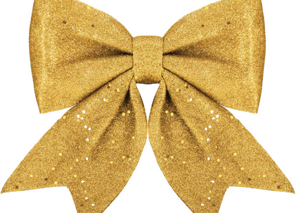 Kersthanger | Kerstversiering | Kerstdecoratie Voor Binnen | Kerststrik | Goud | Glitter| 20 cm | 1 Stuk