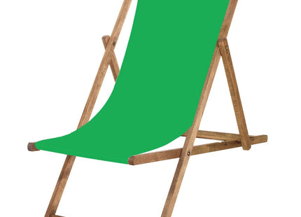 Houten Ligstoel | Strandstoel | Ligstoel | Verstelbaar | Beukenhout | Handgemaakt | Groen