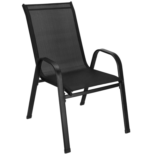 Tuinstoelen | Tuinstoelen | Staal | Textileen | 1 Stuks | Zwart | 120 Kg