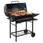 Houtskool barbecue - Op Wielen - BBQ - Asopvangbak - Thermometer - Kunststof - Staal - Zwart