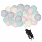 Fairy Lights | 6 m | 30 LED | Grijs/Roze/Crème/Turkoois
