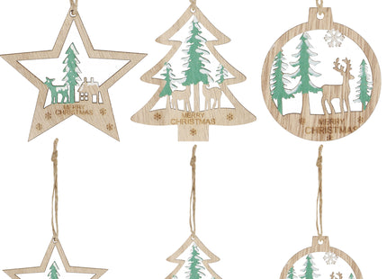 Kersthanger  | Kerstboomhanger | 6 Stuks | 3 ontwerpen
