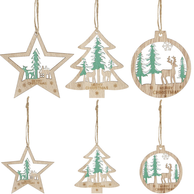 Kersthanger  | Kerstboomhanger | 6 Stuks | 3 ontwerpen