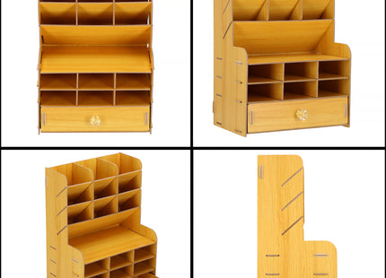 Bureau Organizer | 15 Vakken | Hout  | 32 x 22 cm