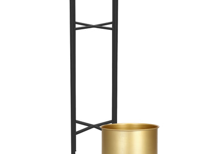 Plantenbak | Plantentafel | Planten Etagère | Metaal Zwart/Goud | 73 cm