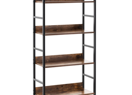 Boekenkast - Metaal - MDF - 4 Etages - Verstelbaar - 124 X 60 X 28 CM - 100 KG