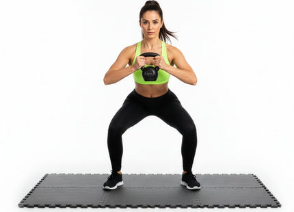 Puzzelmat | Fitness Vloer | Fitnessmat | Fitnesstegels | 60 x 60 cm | Set van 4 | EVA-schuim