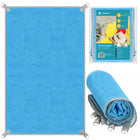 Strandmat | Strandkleed | Strandlaken | Zandvrij | 200 x 150 cm | Blauw/Grijs