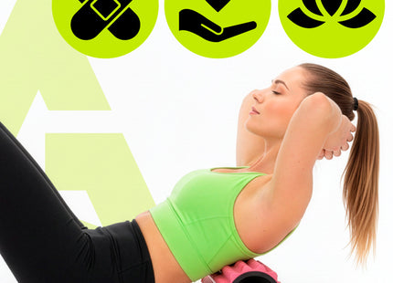 Foamroller | Foam Roller | Medium Hardheid | Triggerpoints | 33 cm | Roze