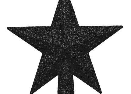 Kerstboom Piek | Ster | 15 cm | Zwart