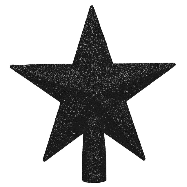Kerstboom Piek | Ster | 15 cm | Zwart