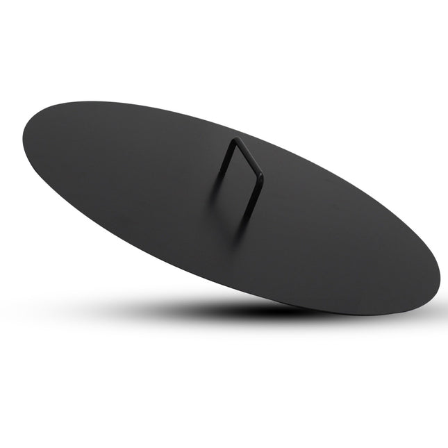 Deksel voor vuurschaal - Vuurkorf - Vuurhaard - Tuinhaard - Staal - Ø60 cm - Zwart