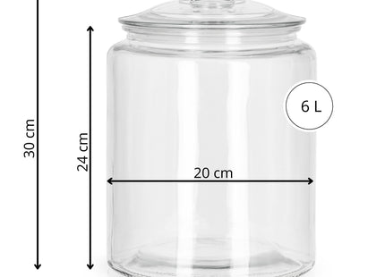 Glazen voorraadpot -Inmaakpot - Wekpotten - 6 Liter