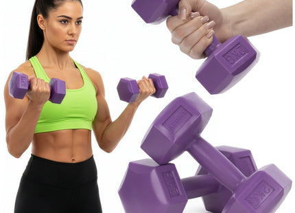 Dumbbell Set - 2 KG - Paars - Oefengewichten