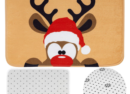 Badkamermat - Antislip - Sneldrogend - Grijs - 60 x 40 cm - Rendier