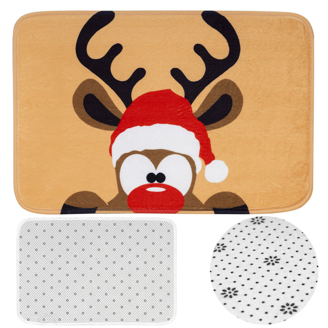 Badkamermat - Antislip - Sneldrogend - Grijs - 60 x 40 cm - Rendier