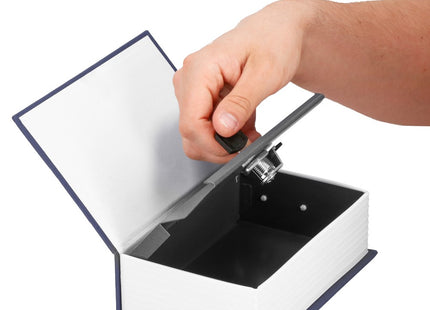 Geheime Kluis | Boekkluis | Inclusief Slot | 18 x 11.5 x 5.5 cm | Blauw